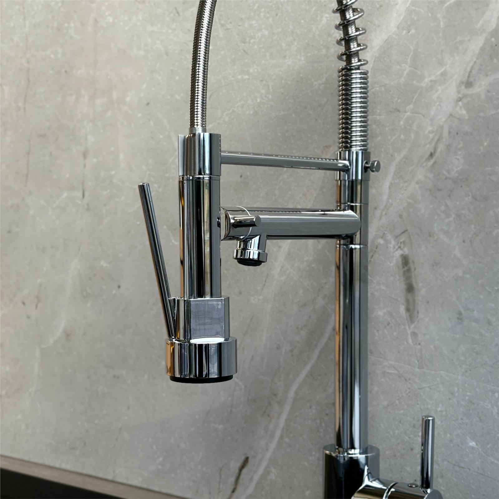 Liquida GR266CH Chrome Kitchen Mixer Tap With Swivel Spout & Directional Spray